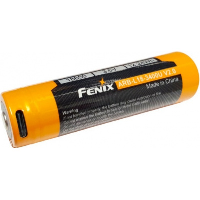 Dobíjecí USB-C akumulátor Li-Ion Fenix 18650 3,6V 3400mAh