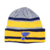 Pánská Zimní Čepice St. Louis Blues adidas NHL Heathered Grey Beanie