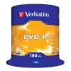 Verbatim DVD-R Matt Silver, 4.7GB, 16x, 100ks, spindle - Verbatim DVD-R 4,7GB 16x, Advanced AZO, cakebox, 100ks (43549)