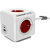 Cubenest PowerCube Extended prodlužovací přívod 1,5m, 4 zásuvky + USB A+C PD 20 W, červená 6974699971009