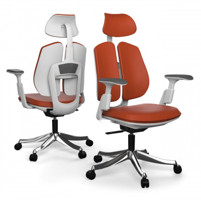 Ergonomická kancelářská židle Liftor Active, oranžová (pravá kůže) 16221