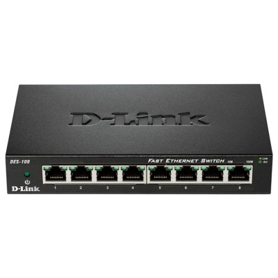 D-Link DES-108 8-port 10/100 Metal Housing Desktop Switch (DES-108/E)