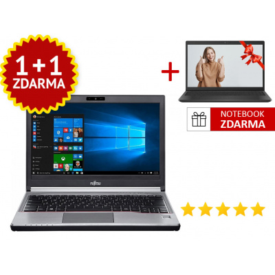 Fujitsu LifeBook E736 Intel Core i5-6300U 2.40 GHz, 500 GB HDD, 4 GB, 13,3 palců, 1366 x 768 px, Intel HD Graphics 520, Webkamera, WIFI, Windows 10 Professional, NOVÁ BATERIE