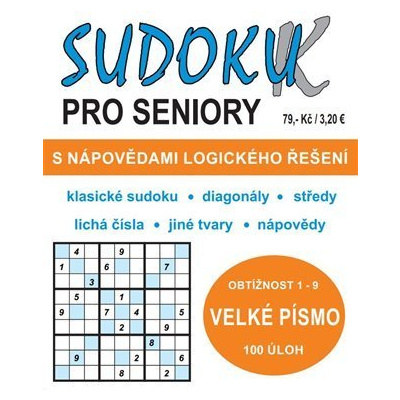 SUDOKU-K pro seniory s nápovědami logického řešení