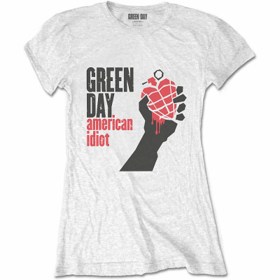 Green Day tričko, American Idiot Girly White, dámské, velikost S