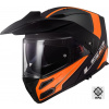 Vyklápěcí helma na motorku - vyklápěčka LS2 FF324 METRO EVO RAPID MATT BLACK ORANGE P/J XS