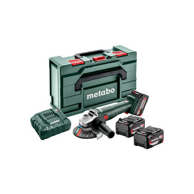 Metabo W 18 L 9-125 QUICK SET / Aku úhlová bruska / 18V / 3x4Ah / Průměr 125 mm / 8500 ot-min / metaBOX (MET602249960)