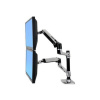 ERGOTRON LX REDESIGN DUAL ARM, POLE MOUNT, Pro 2 LCD, nebo 1LCD a NOTEBOOK, Polished Aluminum, 45-248-026