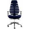 Mercury kancelářská židle FISH BONES PDH, černý plast, 26-67 modrá, 3D područky