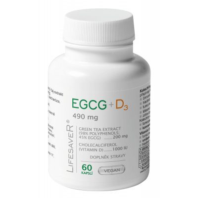 LifesaveR® EGCG+D3 60 kapslí (490 mg)