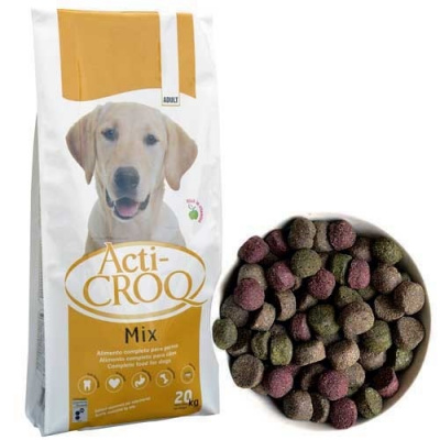 ACTI-CROQ MIX 24/11 20kg plnohodnotné barevné krmivo pro dospělé psy všech plemen