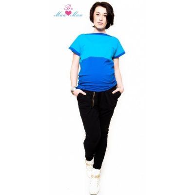 Těhotenské trubkové tepláky Be MaaMaa - černé Velikosti těh moda: L (40)