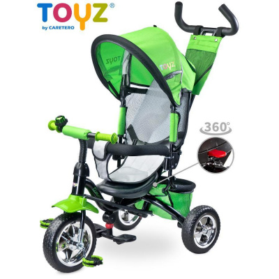 Tříkolka Toyz Timmy 2017 green (Tříkolka otočná dětská se stříškou)