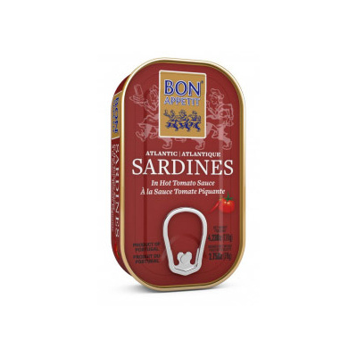 Sardinky v pikantní rajčatové omáčce, Bon Appetit, 120g