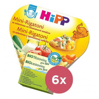 HiPP 6x BIO Mini Rigatoni se zeleninou ve smetanové omáčce 250 g