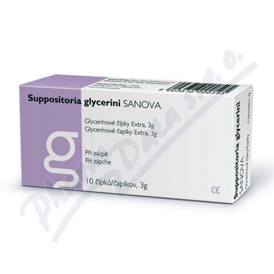 SUPP.GLYCERINI SANOVA Glycerín.čípky Extra 3g 10ks