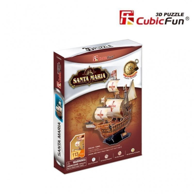 CubicFun 3D puzzle Loď Santa Maria 113 dílků