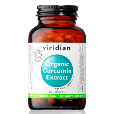 Viridian Curcumin Extract 60 kapslí Organic (Kurkumin)