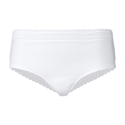 esmara Dámské krajkové kalhotky, 2 kusy (M (40/42), bílá)