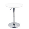 Tempo Kondela Barový stůl s nastavitelnou výškou, bílá, průměr 60 cm, BRANY 2 NEW