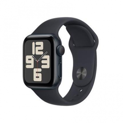 Apple Watch SE (2023) GPS 40mm sportovní silikonový řemínek temně inkoustový M/L MR9Y3QC/A