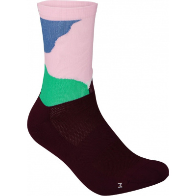 cyklistické ponožky POC Essential Print Sock - Color Splashes Multi Opal/Basalt vel. M (39-41)