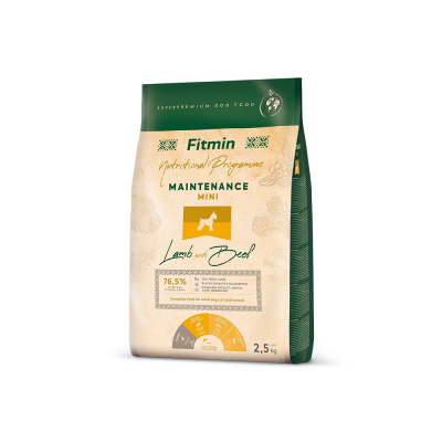 Fitmin Mini Maintenance Lamb With Beef kompletní krmivo pro psy 2x2,5 kg