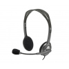 Logitech Headset Stereo H111, drátová sluchátka + mikrofon/ 3,5 mm jack/ šedá 981-000593