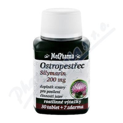 MEDPHARMA OSTROPESTREC (SILYMARIN 200MG) TBL.37