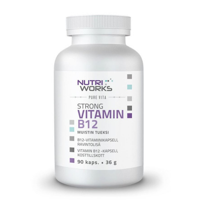 NutriWorks Strong Vitamin B12 90 kapslí (Silný vitamín B12) Varianta: Strong Vitamin B12 90 kapslí (Silný vitamín B12)