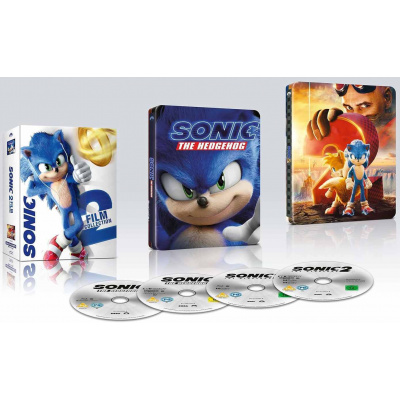 Ježek Sonic 1+2 - 4K Ultra HD Blu-ray Steelbook