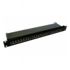 XtendLan Patch panel 19", 24 portů CAT6A, stíněný, celokovový kryt XtendLan XL-PP19-24C6AS-AM