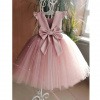 Princeznovské šaty s mašlí - Fazolová růžová , 27 x 60 cm