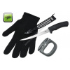 Sada nůž, rukavice a brousek Giants Fishing Combo Filet rukavice,