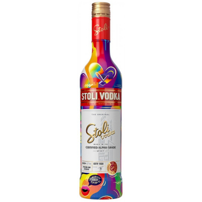 Stoli vodka Night edition 1l 40% (holá láhev)