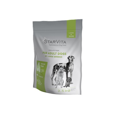 Starvita pro dospělé psy, jehně/zvěřina 2,5 kg