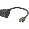 Kabel PremiumCord HDMI - 2x HDMI 30cm Kabel, rozdvojka HDMI M - 2x HDMI F konektory, 30cm kphdma-6