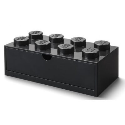 LEGO® stolní box 8 se zásuvkou 31,6 x 15,8 x 11,3 cm černá