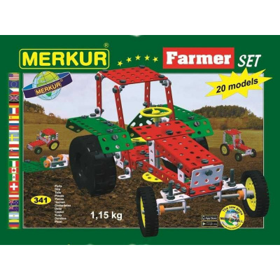Stavebnice MERKUR 3321 FARMER SET 341 ks