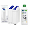 OEM Sada pro kávovary: 6x filtrační vložka AquaFloow Longi pro kávovary DeLonghi (SER3017 DLS C002) + odvápňovač Wessper CleanMax 500 ml