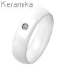 KM1013-6ZR Dámský keramický prsten bílý, šíře 6 mm - 50 | 50