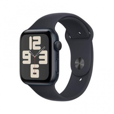 Apple Watch SE (2023) GPS 44mm sportovní silikonový řemínek temně inkoustový S/M MRE73QC/A