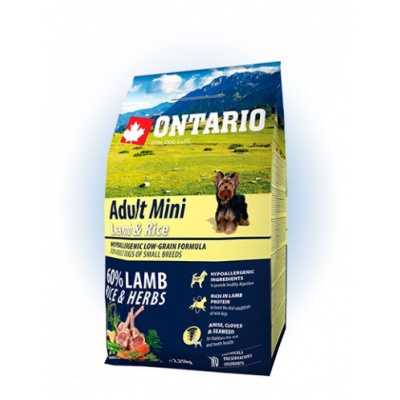 Ontario Adult Mini Lamb & Rice - 2,25kg