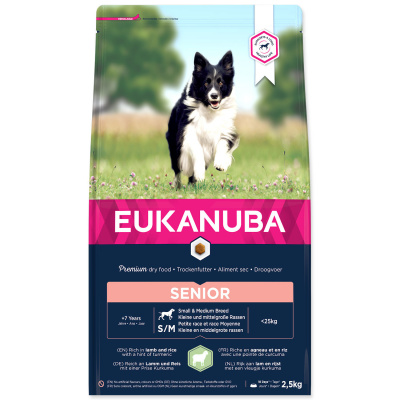 EUKANUBA Senior Small & Medium Breed Lamb, 2,5 kg