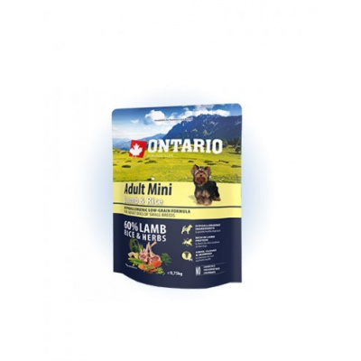 Ontario Adult Mini Lamb & Rice - 0,75 kg