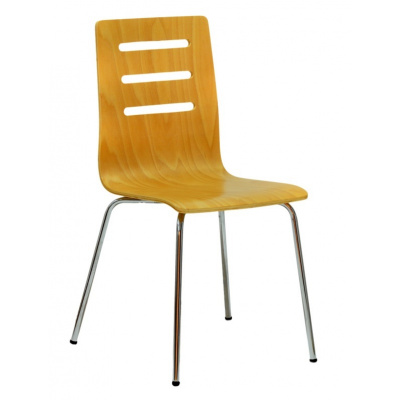 OFFICE PRO židle TINA buk/chrom