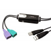KM přepínač (USB klávesnice a myš) 2:1, USB, integrované kabely (CS62KM) - Aten CS-692 DataSwitch 2:1 (kláv.,HDMI,myš,audio) USB, s kabely, DO