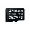 VERBATIM MicroSDHC karta 16GB Premium, U1 + SD adaptér, 44082
