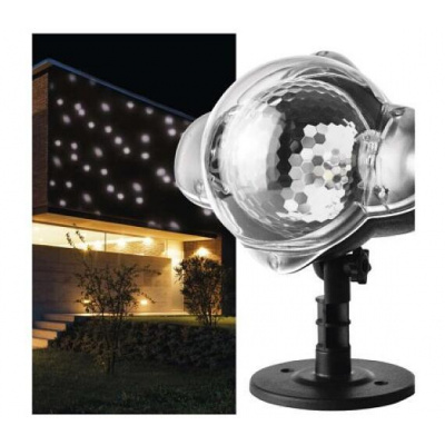 Emos LED dekorativní projektor – padající vločky, venkovní i vnitřní, bílá (DCPC03)