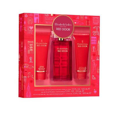 Elizabeth Arden Elizabeth Arden Red Door, SET: Toaletní voda 100ml + Tělové mléko 100ml + Sprchový gél 100ml Pre ženy Toaletní voda